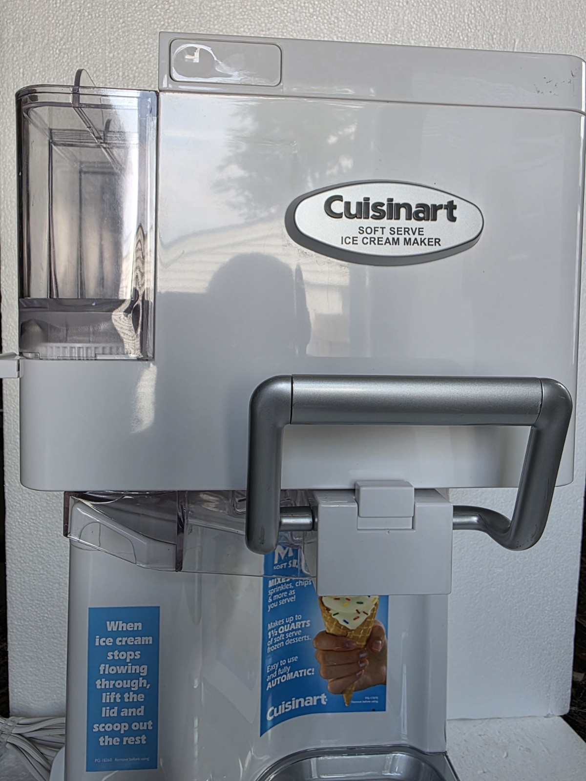 Cuisinart ICE-45 Mix It In Soft Serve 1.5 Quart Ice Cream Maker White TESTED