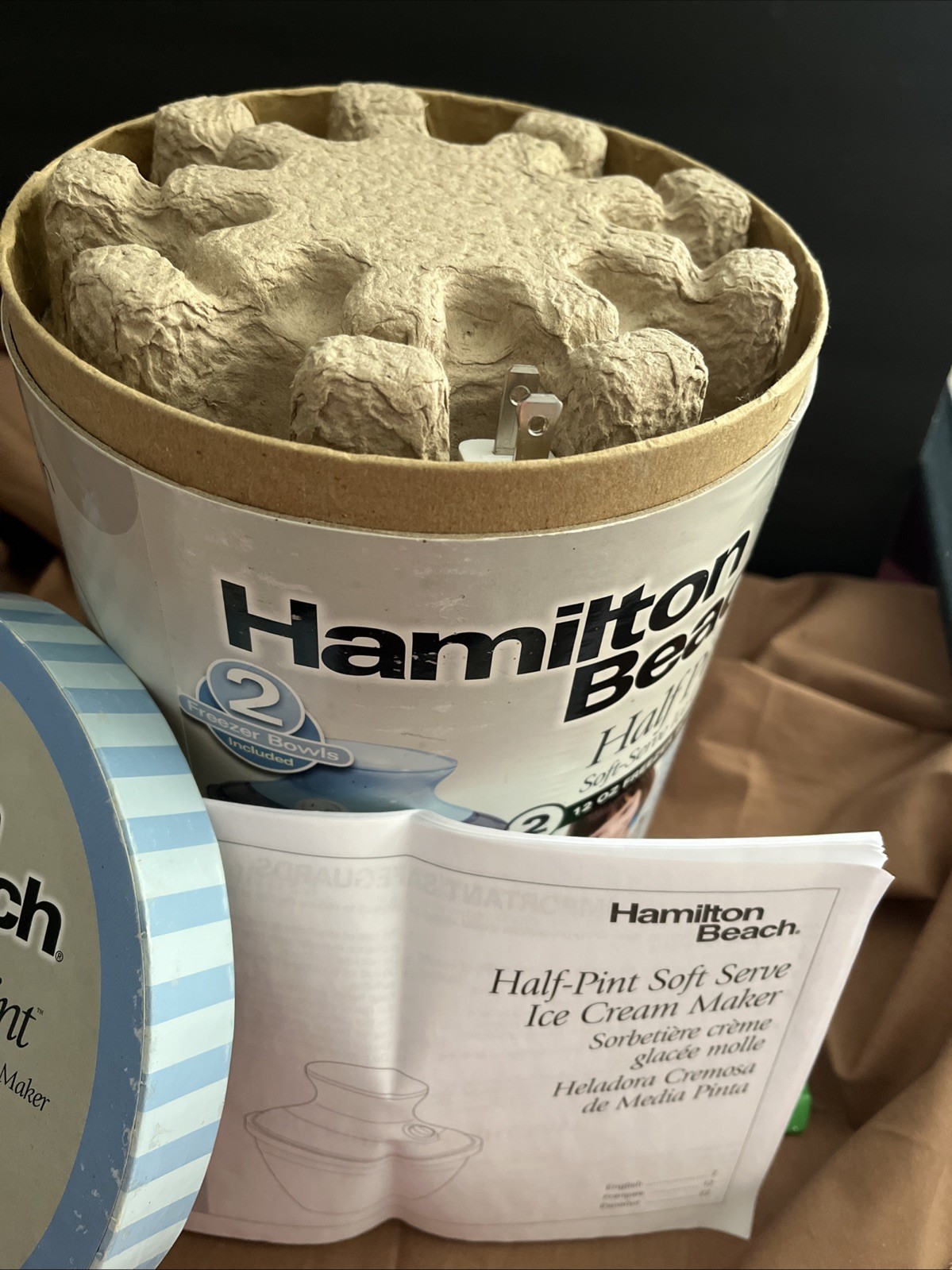 Hamilton Beach Half Pint Soft Serve Ice Cream Maker Model 68550E Blue NIB