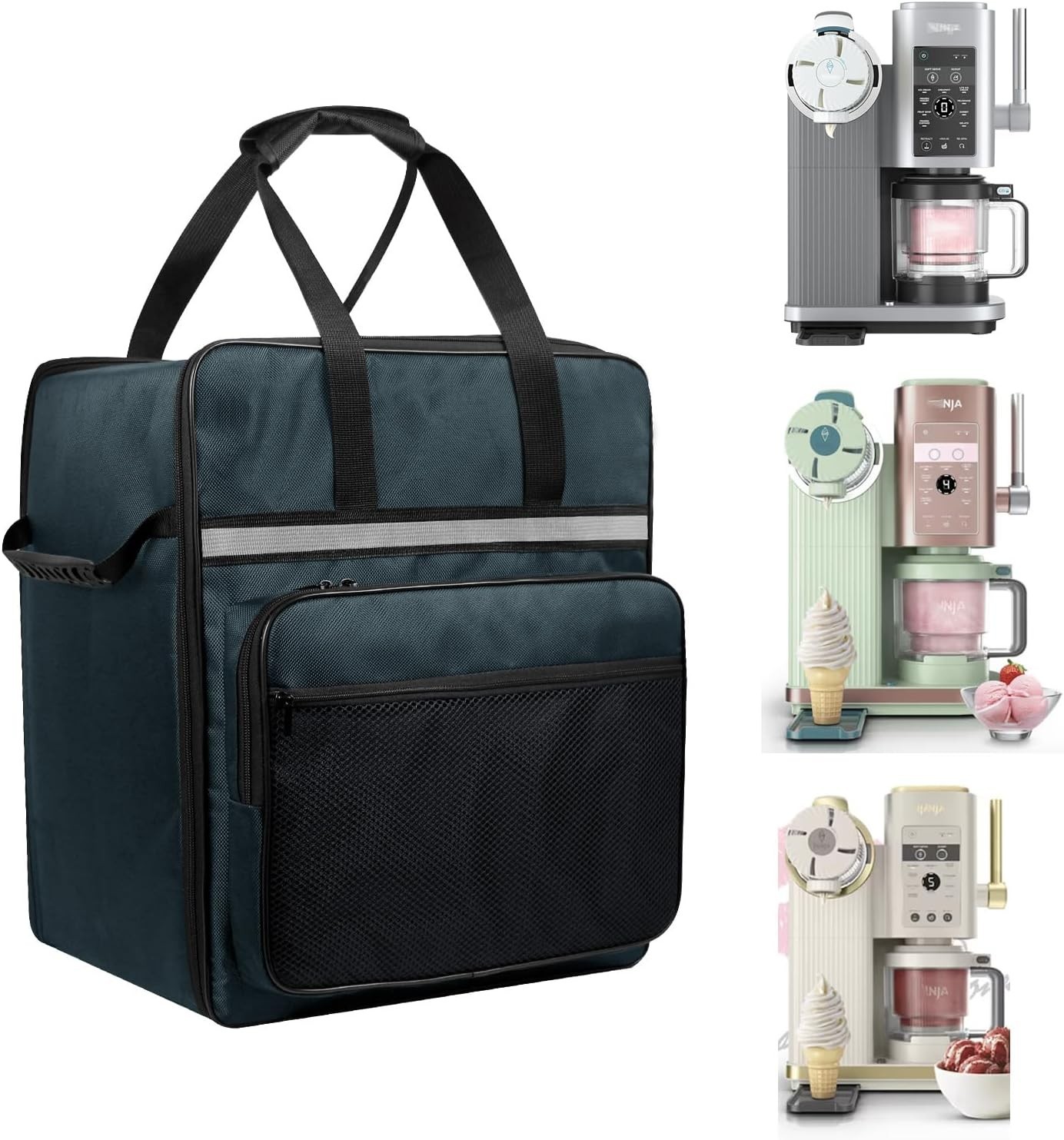 Carrying Bag Fit for Ninja CREAMi Scoop & Swirl Ice Cream NC701, Front-Openin…