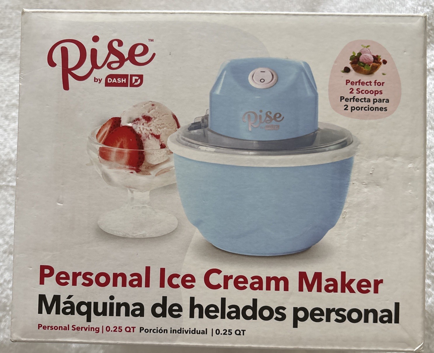 Rise by Dash Personal Electric Ice Cream Maker – 0.25 QT – Sky Blue