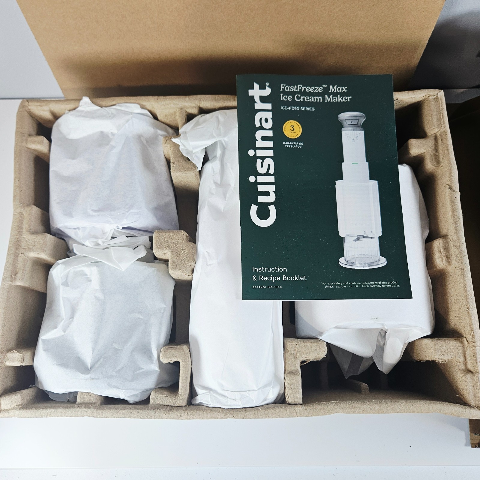 Cuisinart Ice Cream Maker FastFreeze Max ICE-FD50 New Open Box