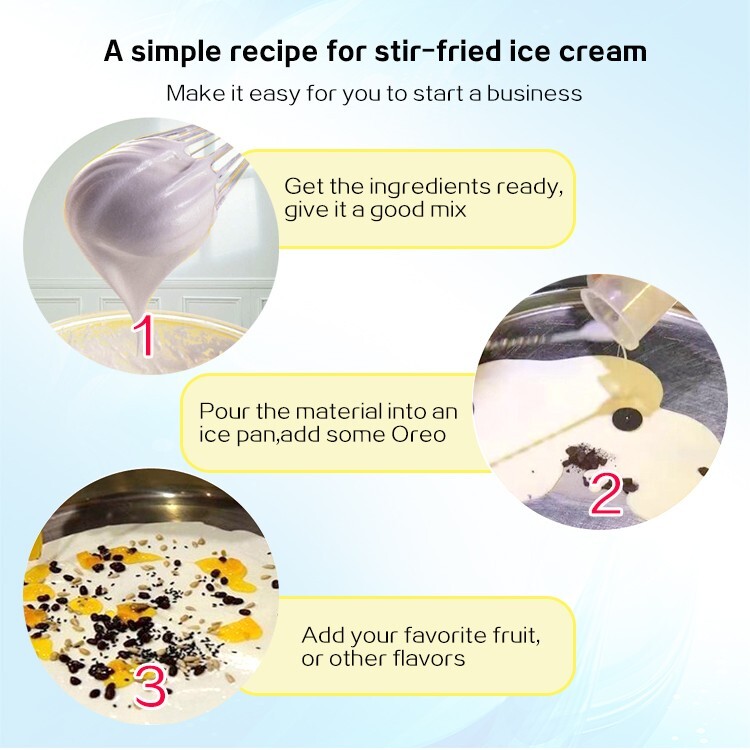 Kolice ETL Commercial ice cream roll machine, 21″ X 21″ Single Square ice pan