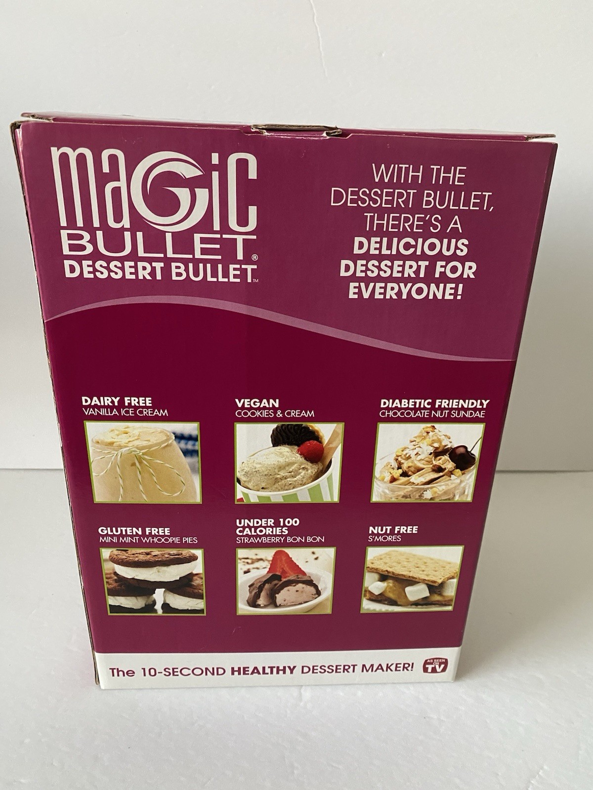 Magic Bullet Dessert Bullet White Frozen Fruit Healthy Dessert Sorbet Maker