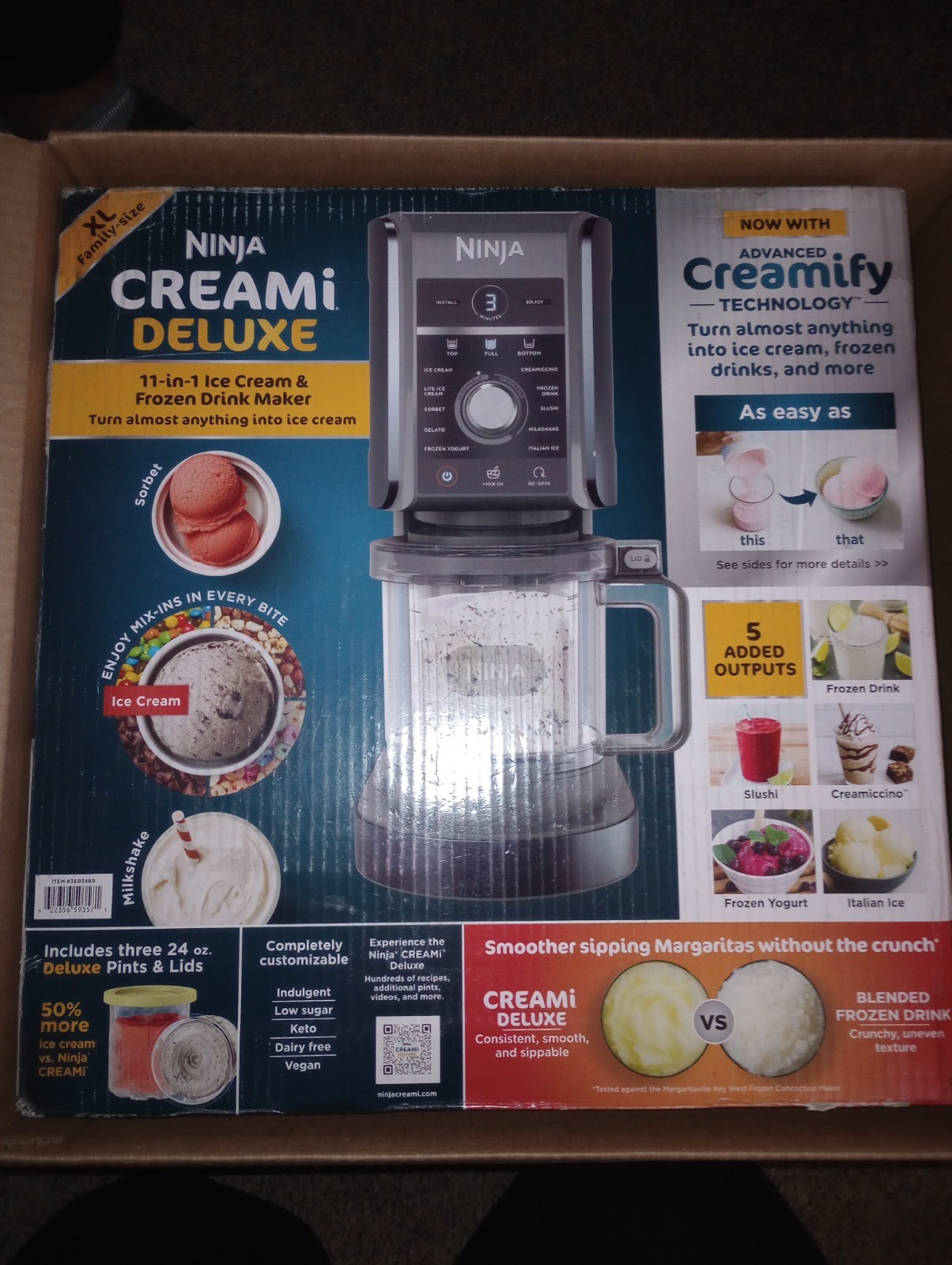 NEWIN BOX -Ninja Creami Deluxe 11-In-1 Ice Cream And Frozen Treat Maker