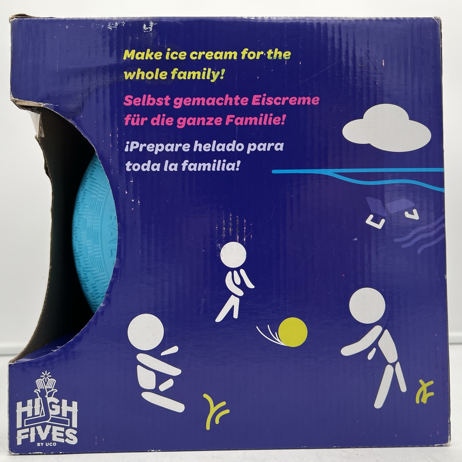 Yay Labs High Fives UCO Soft Shell Blue Ice Cream Ball Maker 1 Quart w/ Box READ