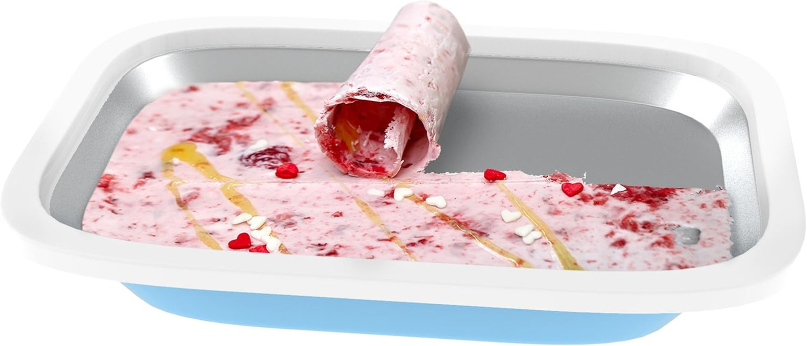Rolled Ice Cream Maker – Anti-Griddle Plate with Spatulas for Homemade Roll Ice