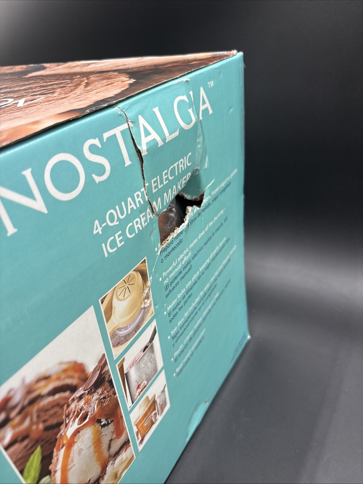 NEW – Nostalgia 4 Qt Electric Old Fashioned Ice Cream Maker OPEN BOX