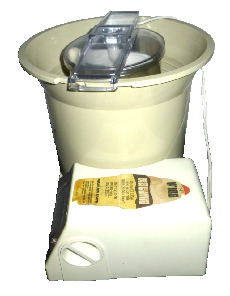 Hamilton Beach The N’ice Cream Machine Model 760 Vintage 1980s 2 Quarts