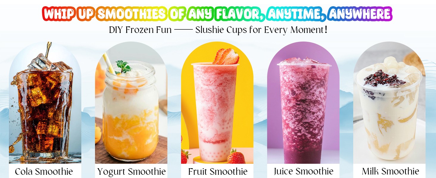 500ML Slushie Maker Cup- DIY Magic Slushy Maker Squeeze Cups, Portable Smoothie