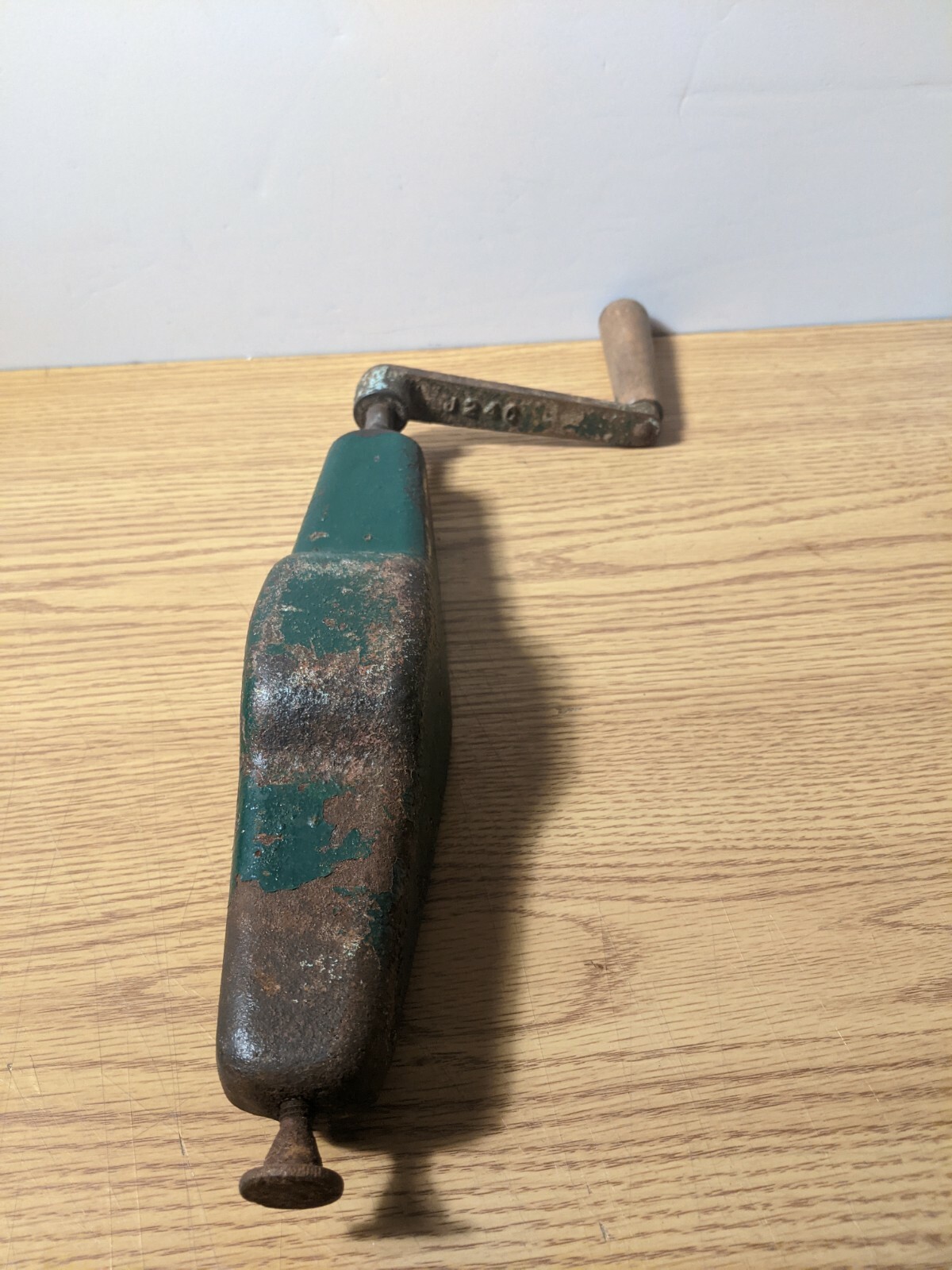Vintage Antique Ice Cream Maker -Crank Only- Wood Handle /Metal 10.5″