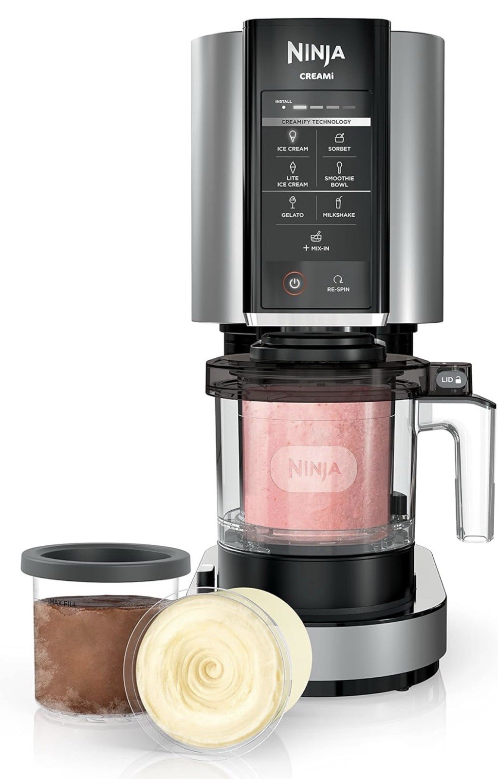 Ninja NC301C, CREAMi Ice Cream, Gelato, Milkshake, Sorbet, Smoothie Bowl