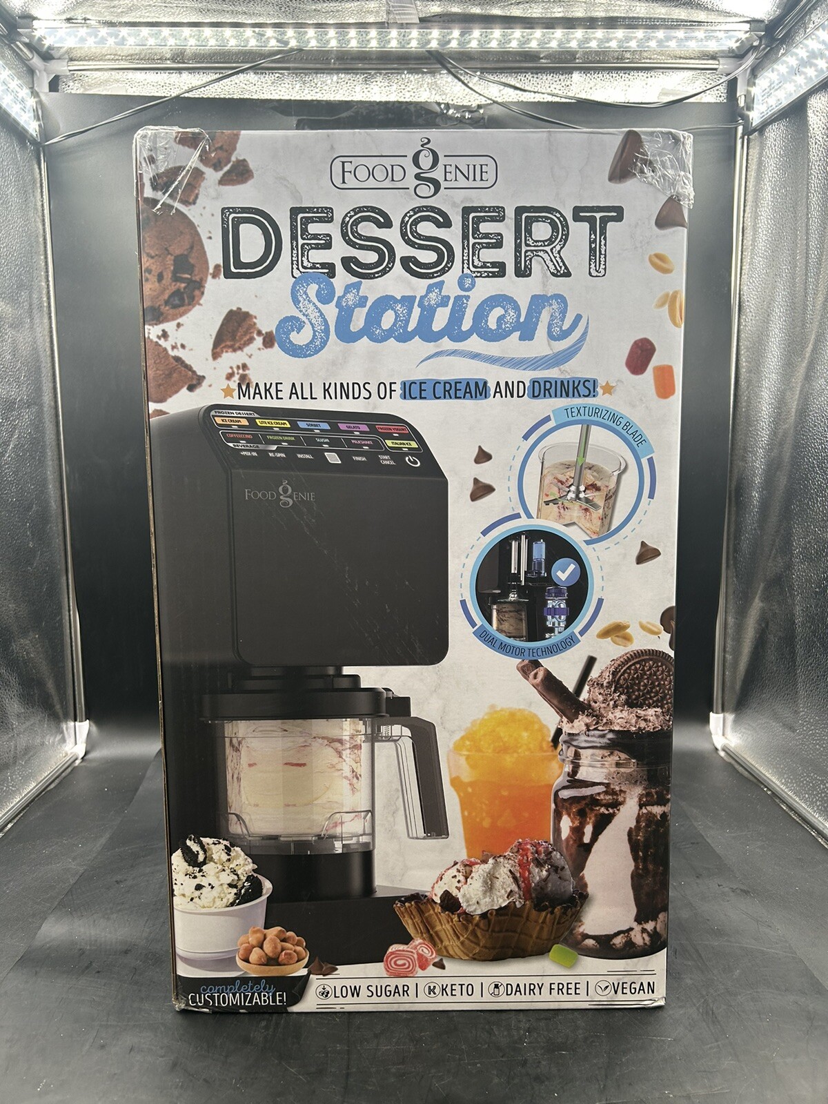 Food Genie: Dessert Station – Black – 11-In-1 Ice Cream & Frozen Treat Maker