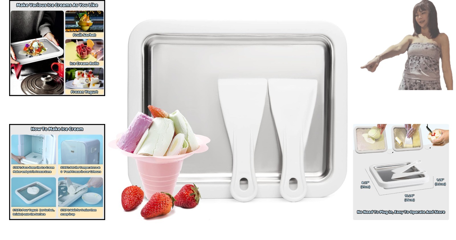 15oz Ice Cream Maker for Soft Serve, Sorbets & Slushies – Fun for All Ages