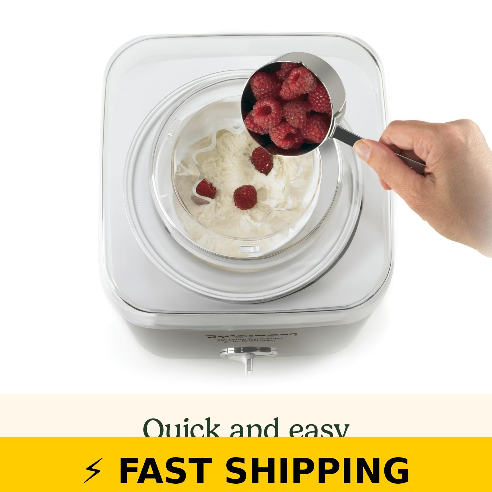 Cuisinart Ice Cream Maker Machine – 2 Quart, Silver