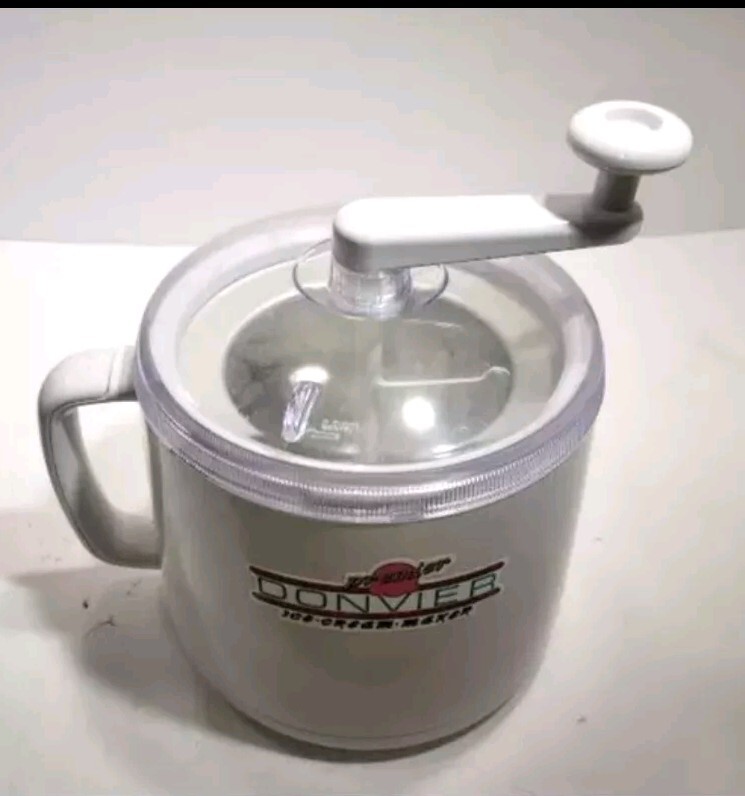 Vintage Donvier Premier 1 Quart Ice Cream Maker-Hand Crank