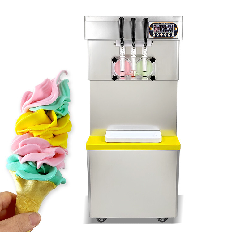 lice Commercial ETL 3 flavors floor style soft ice cream machine,yogurt maker