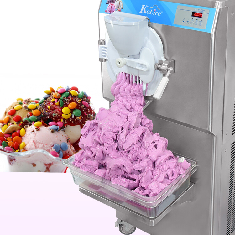 Kolice ETL Commercial Hard Ice Cream Machine Gelato Italin Water Ice Machine