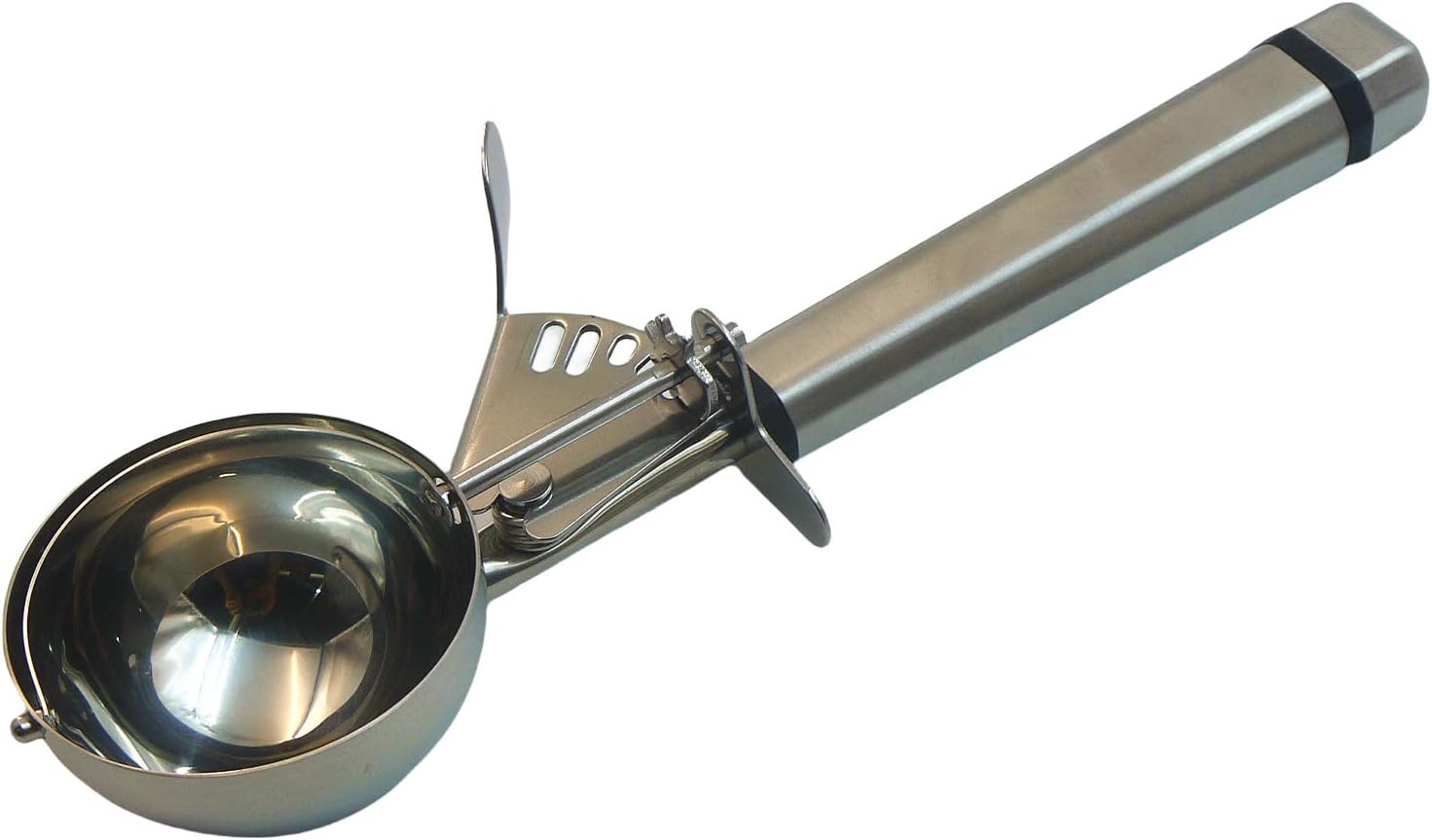 Portion Scoop with Stainless Steel Long Handle, #10 Trigger Release Silver