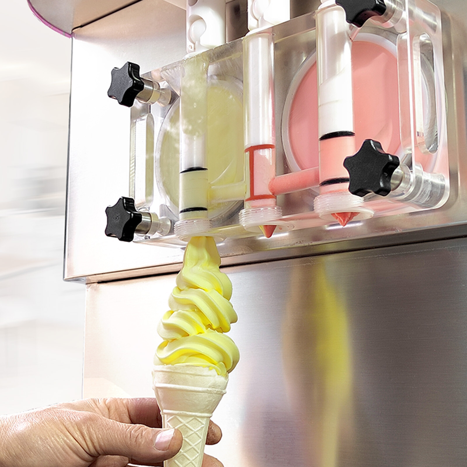 Kolice Commercial Frozen Yogurt Maker, 3 Flavors Soft Ice Cream Machine