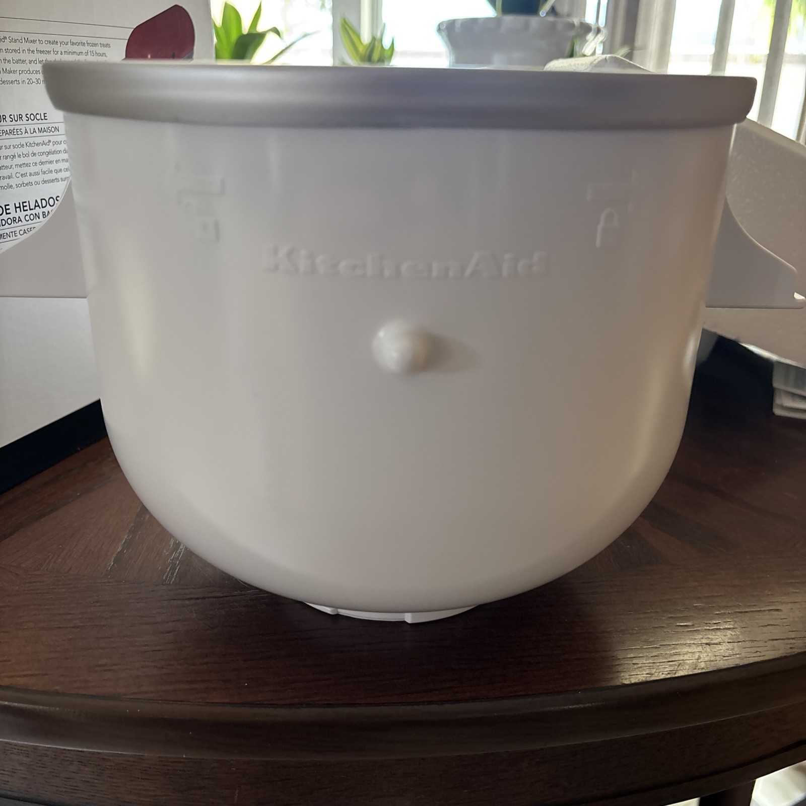 genuine kitchen aid ice cream maker KICAOWH. complete in the original box