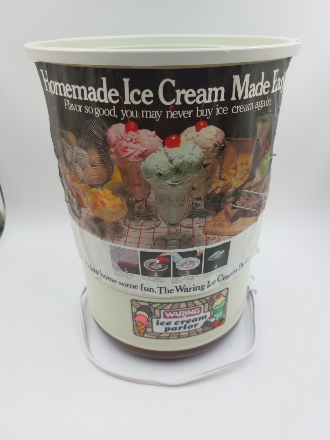 VTG Waring Ice Cream Parlor Maker Machine CF520-1 Original Box and Manual