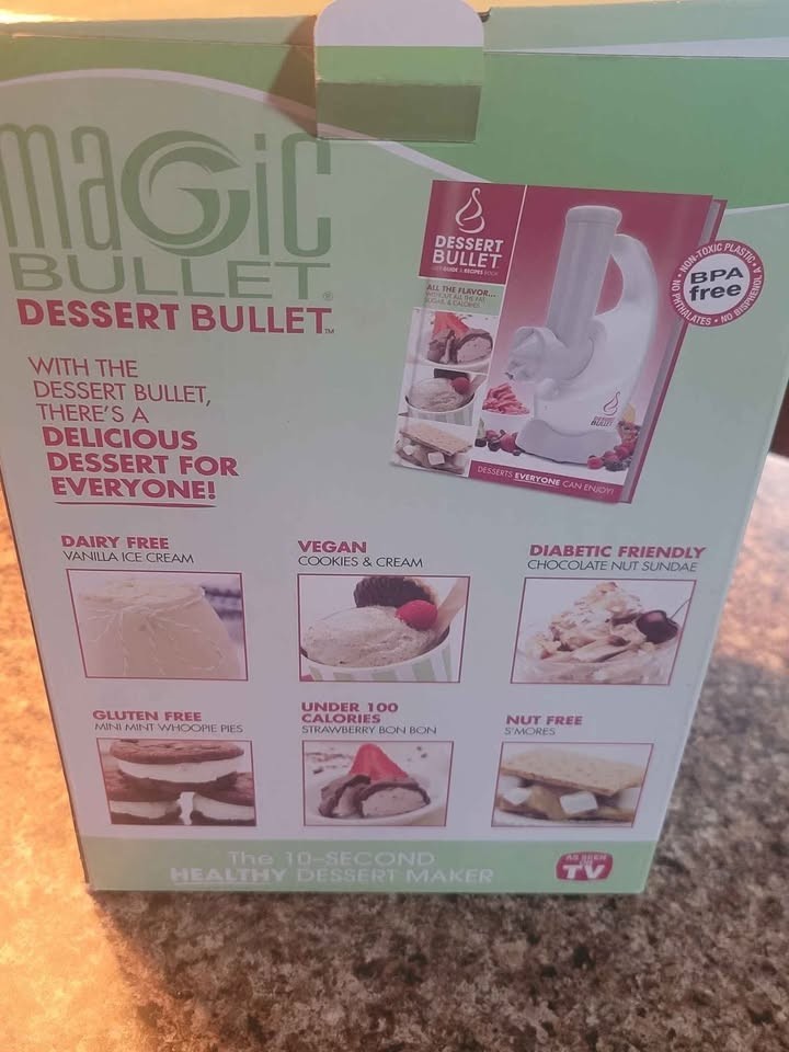 Magic Bullet Dessert Bullet Blender The 10-Second Healthy Frozen Dessert Maker