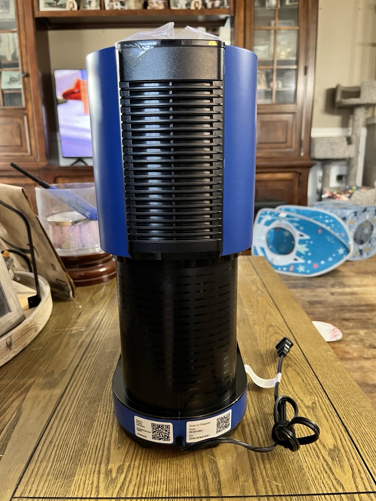Ninja Creami NC301HNV Ice Cream Maker Blue Automatic Mix-In Bowl Paddle