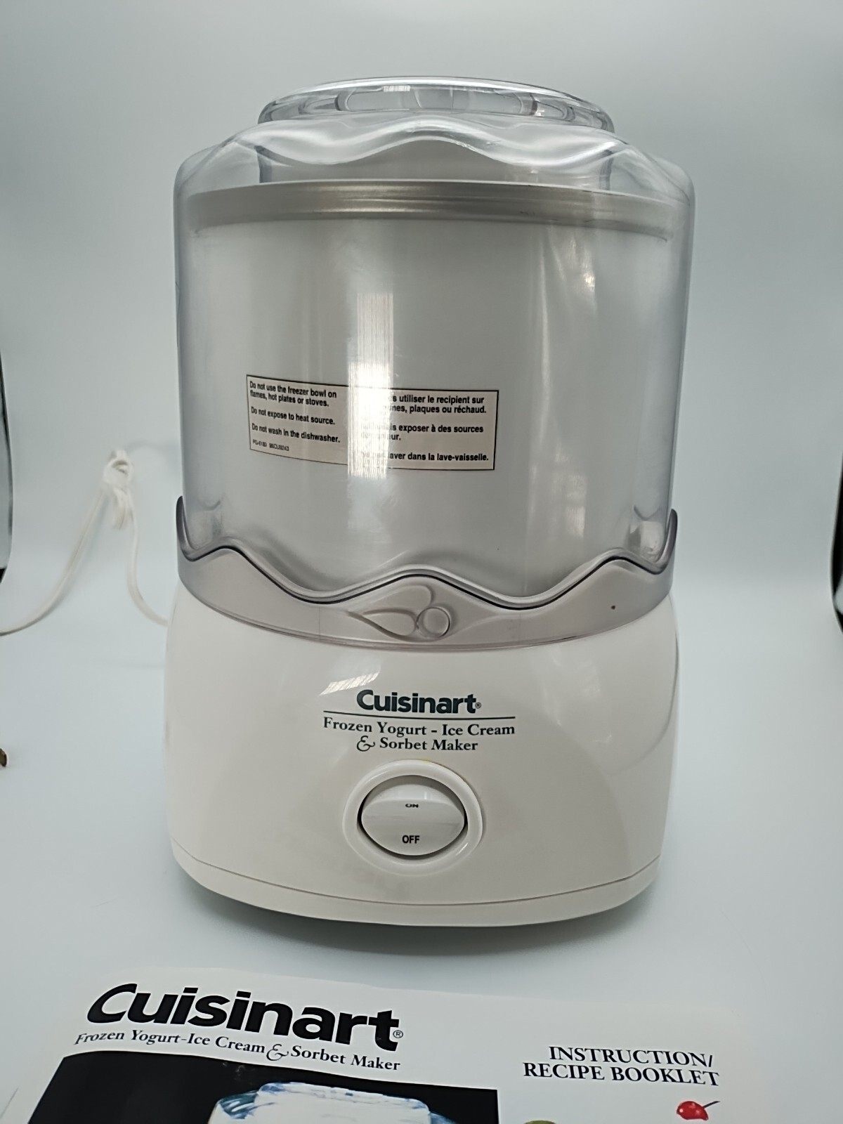 Cuisinart Automatic Ice Cream Maker – White- ice cream maker With Manual ICE-20