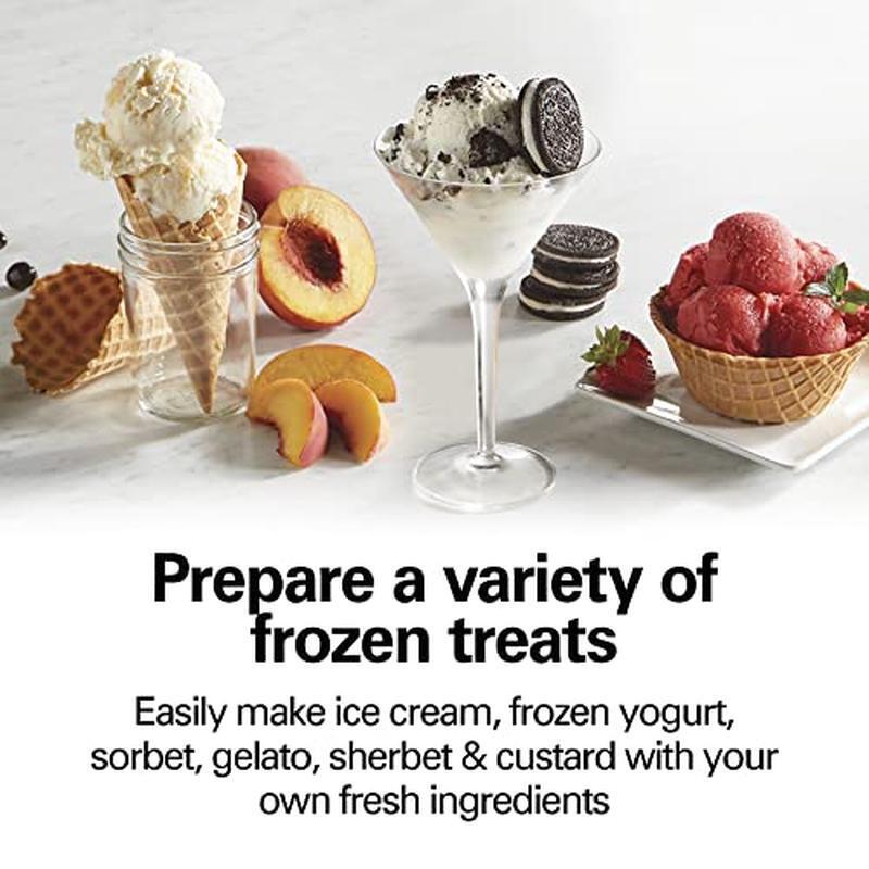 Electric Ice Cream Maker 4 Quart Family Size Frozen Treats White Fast Auto Churn