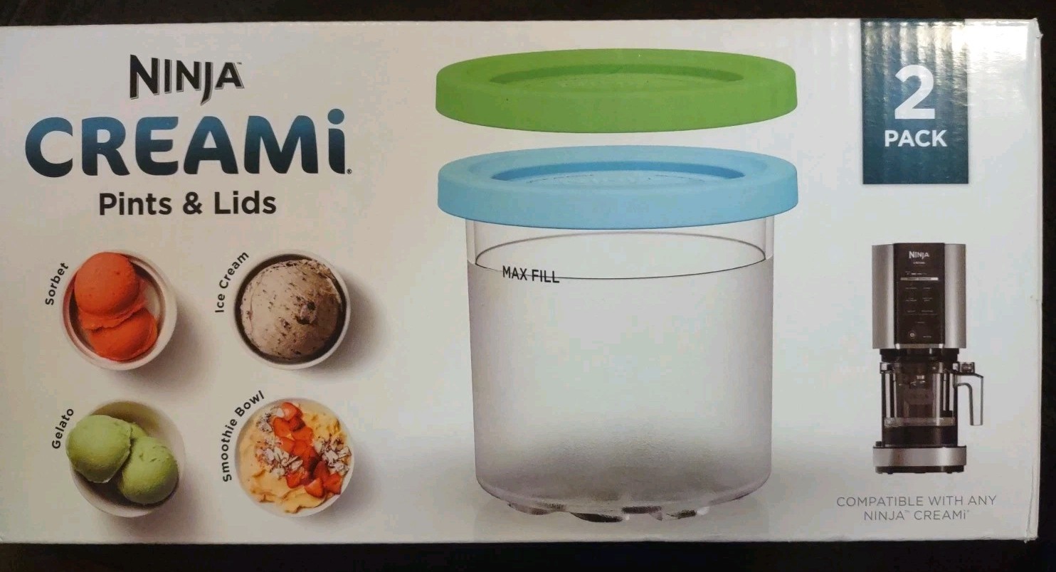 Ninja Creami Pints and Lids- 2 Pack Ninja Creami Containers New In Box