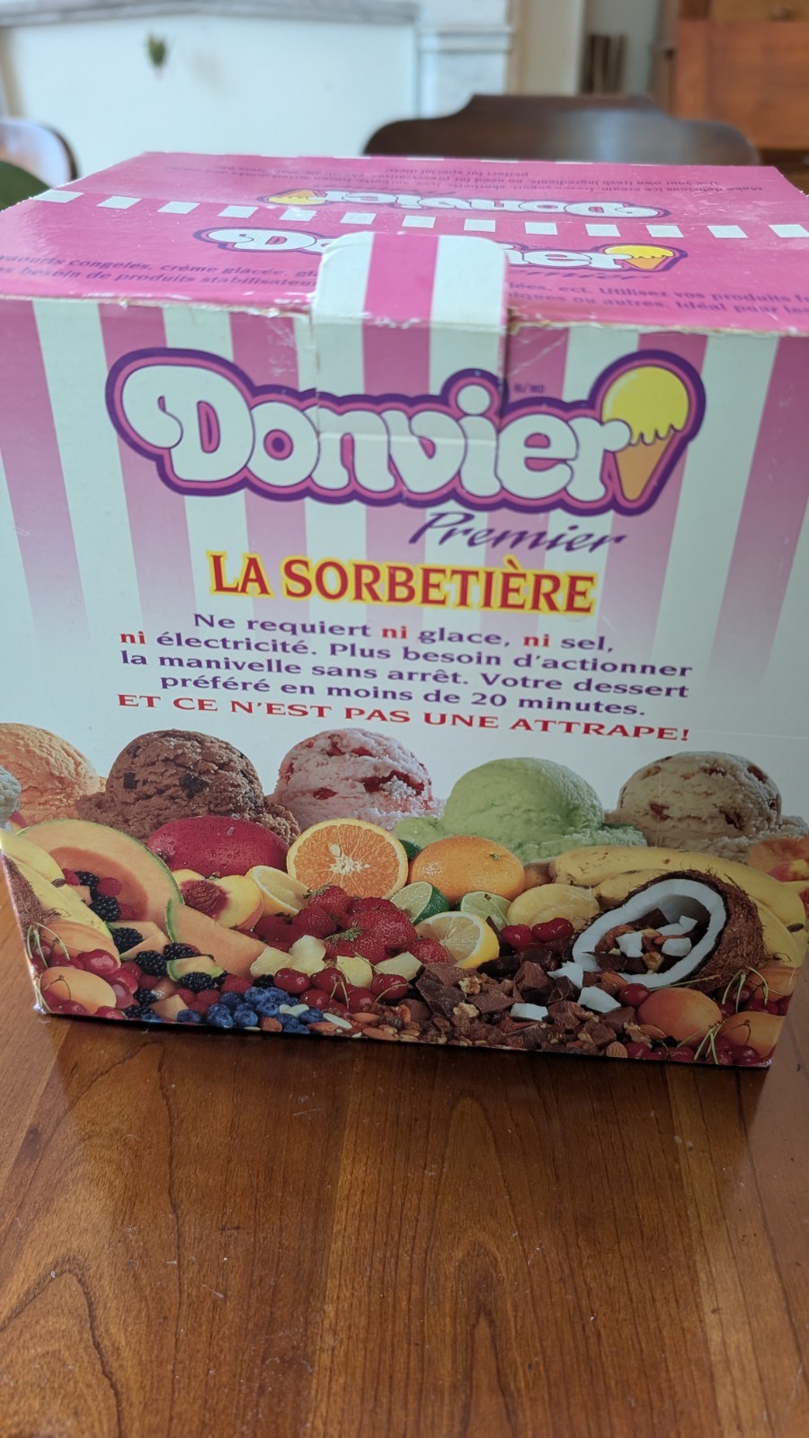 Donvier Premier Frozen Dessert Maker-One Quart- White