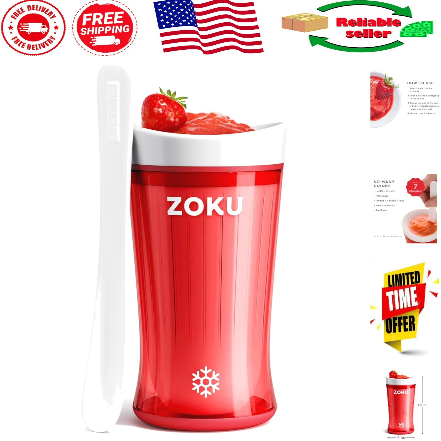 BPA-Free Slush and Shake Maker – Create Delicious Smoothies in Under 10 Minutes