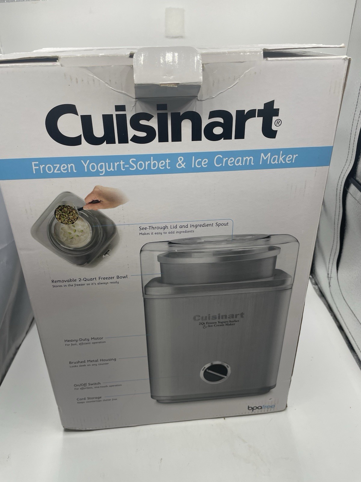 Cuisinart Frozen Yogurt Sorbet Ice Cream Maker Model ICE-30BCP1