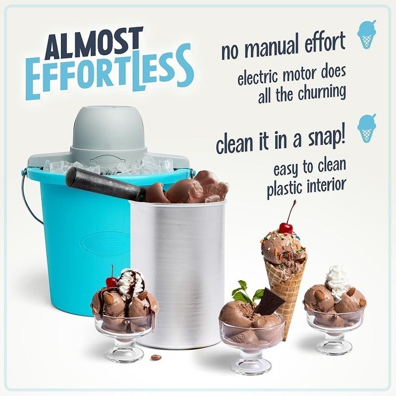 Homemade Ice Cream Machine Instant Gelato Maker Easy Churning Fun Parties New