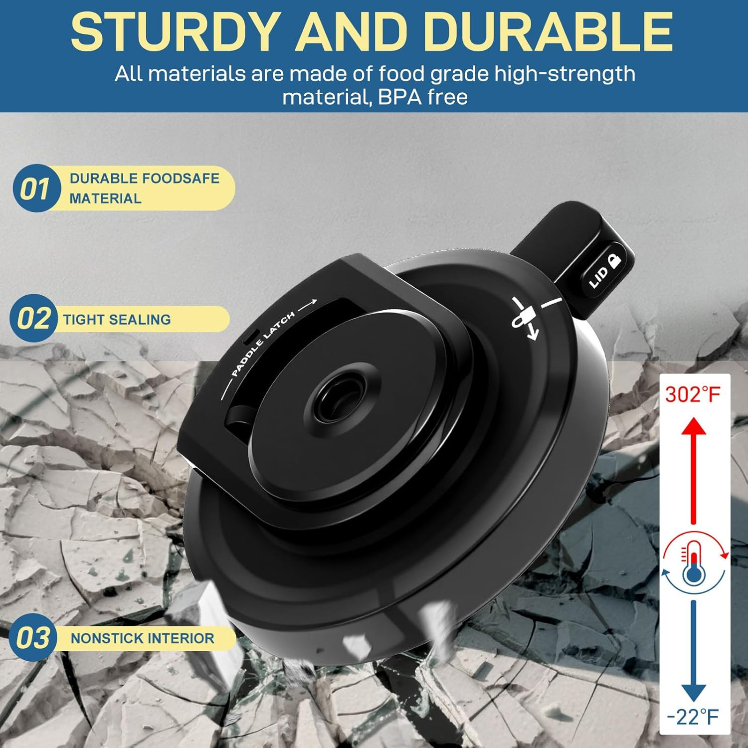 NC301 Creami Lid Replacement Parts,Outer Bowl Lid Compatible with Ninja