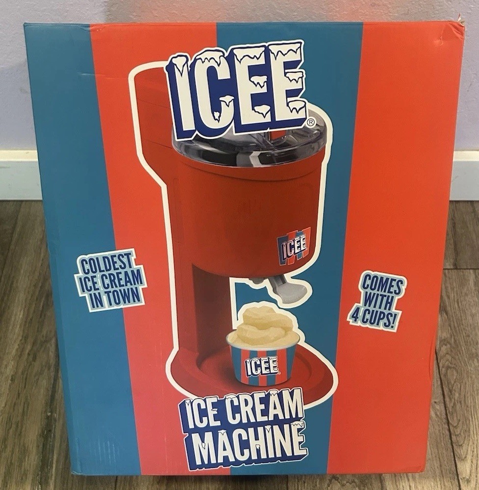 ICEE Ice Cream Machine – Soft Serve Ice Cream Maker w/2 paper cups
