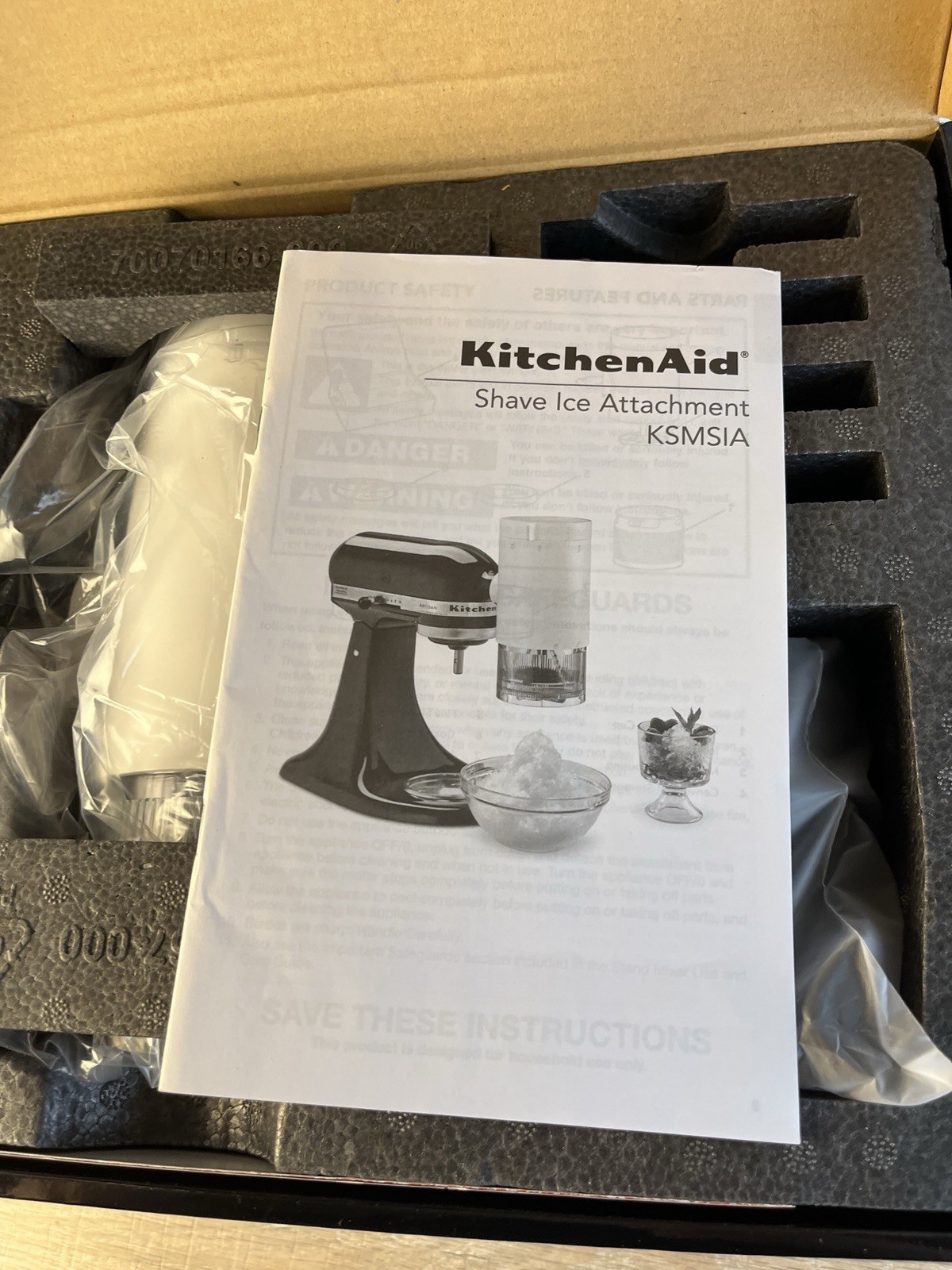 KitchenAid Shaved Ice Stand Mixer Attachment Snowcone Snowball KSMSIA
