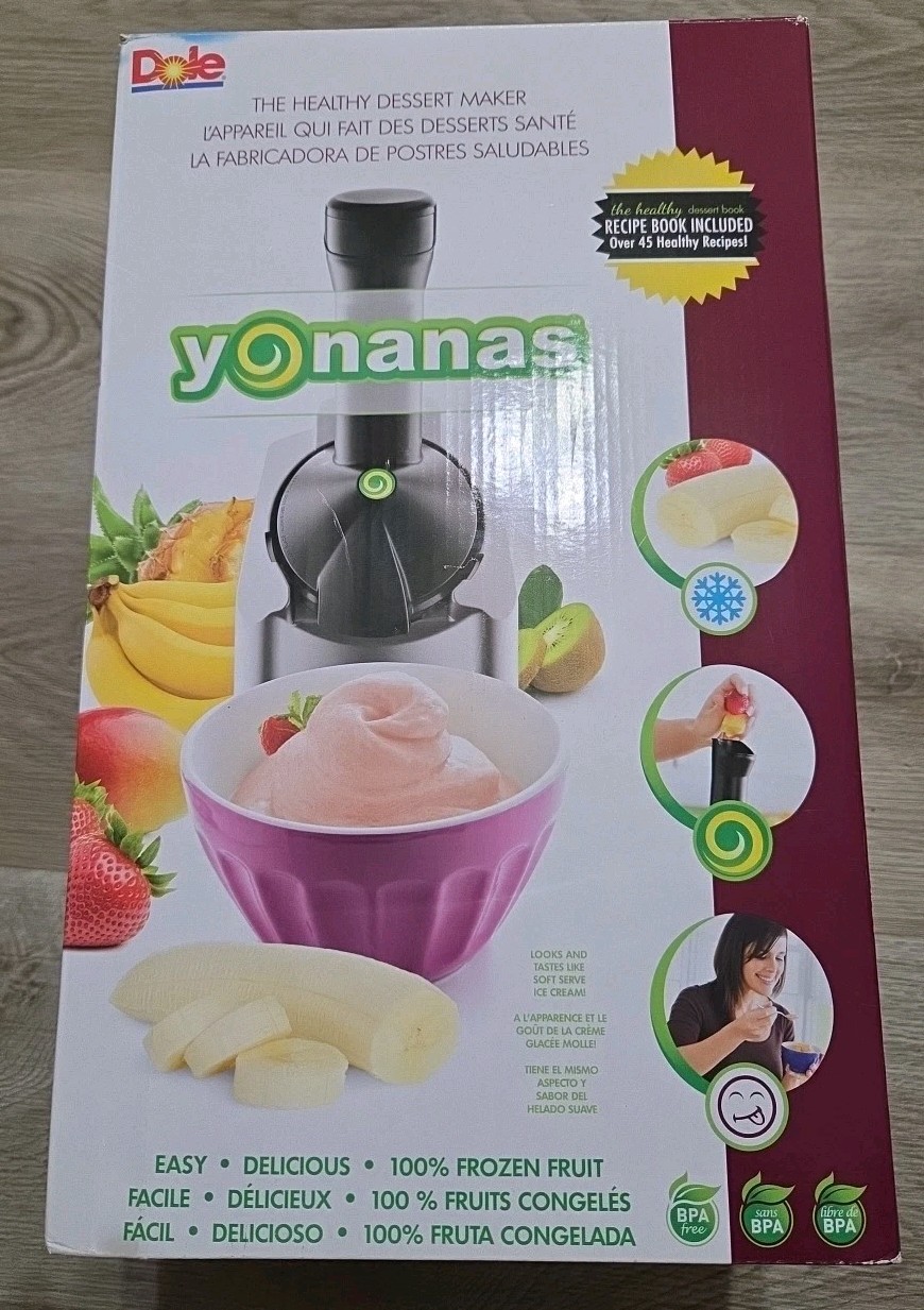 BRAND NEW! Dole Yonanas Healthy Frozen Dessert Maker 200 Watts, Silver 2017