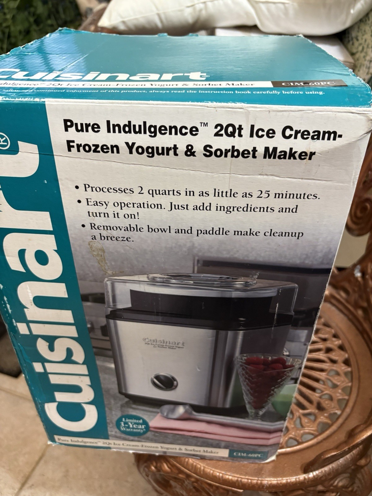 Cuisinart ICE-30BC Pure Indulgence 2-Qt Frozen Yogurt, Sorbet & Ice Cream Maker