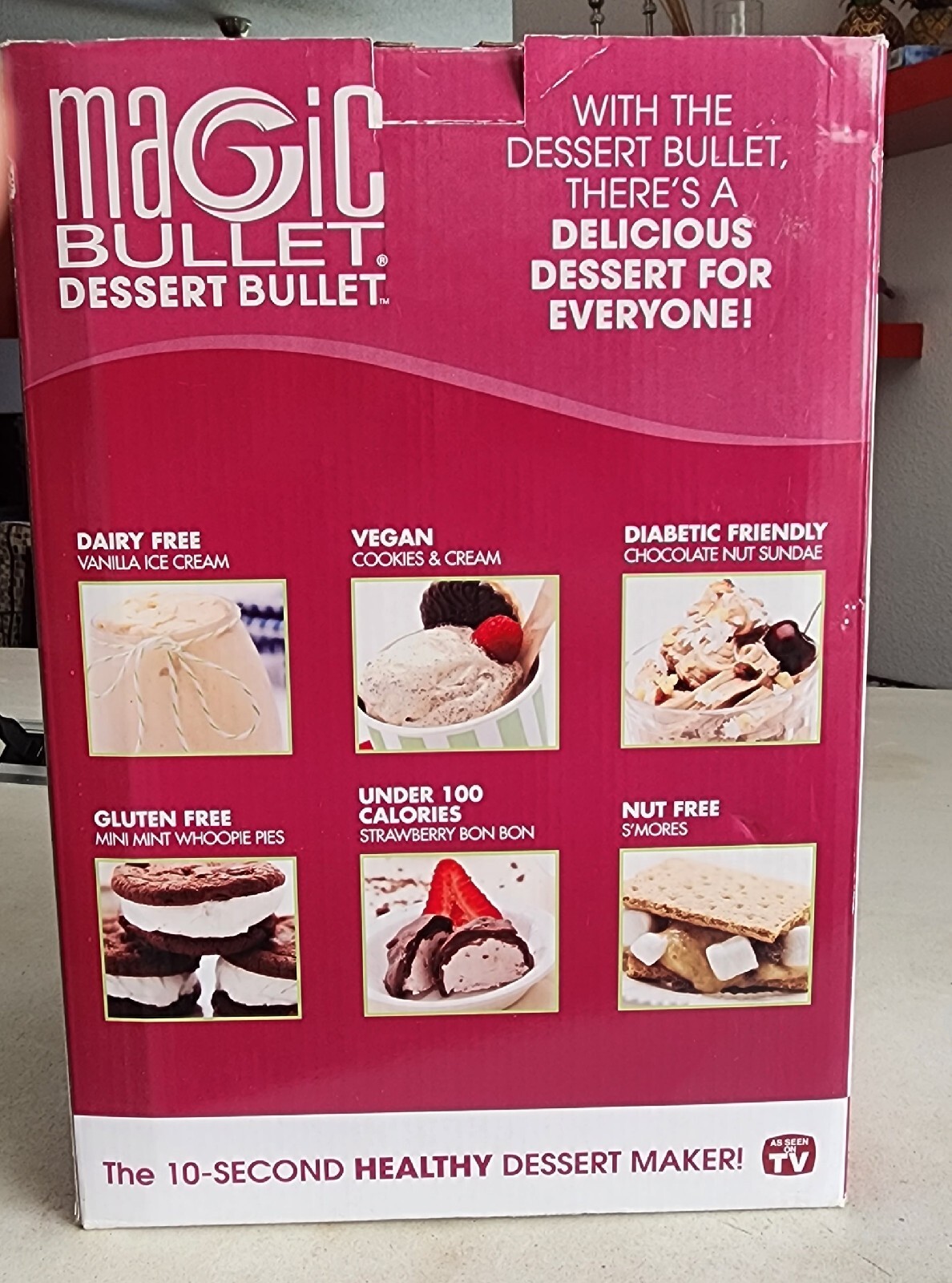 MAGIC BULLET DESSERT BULLET BLENDER – WHITE / GRAY – NEW – OPEN BOX
