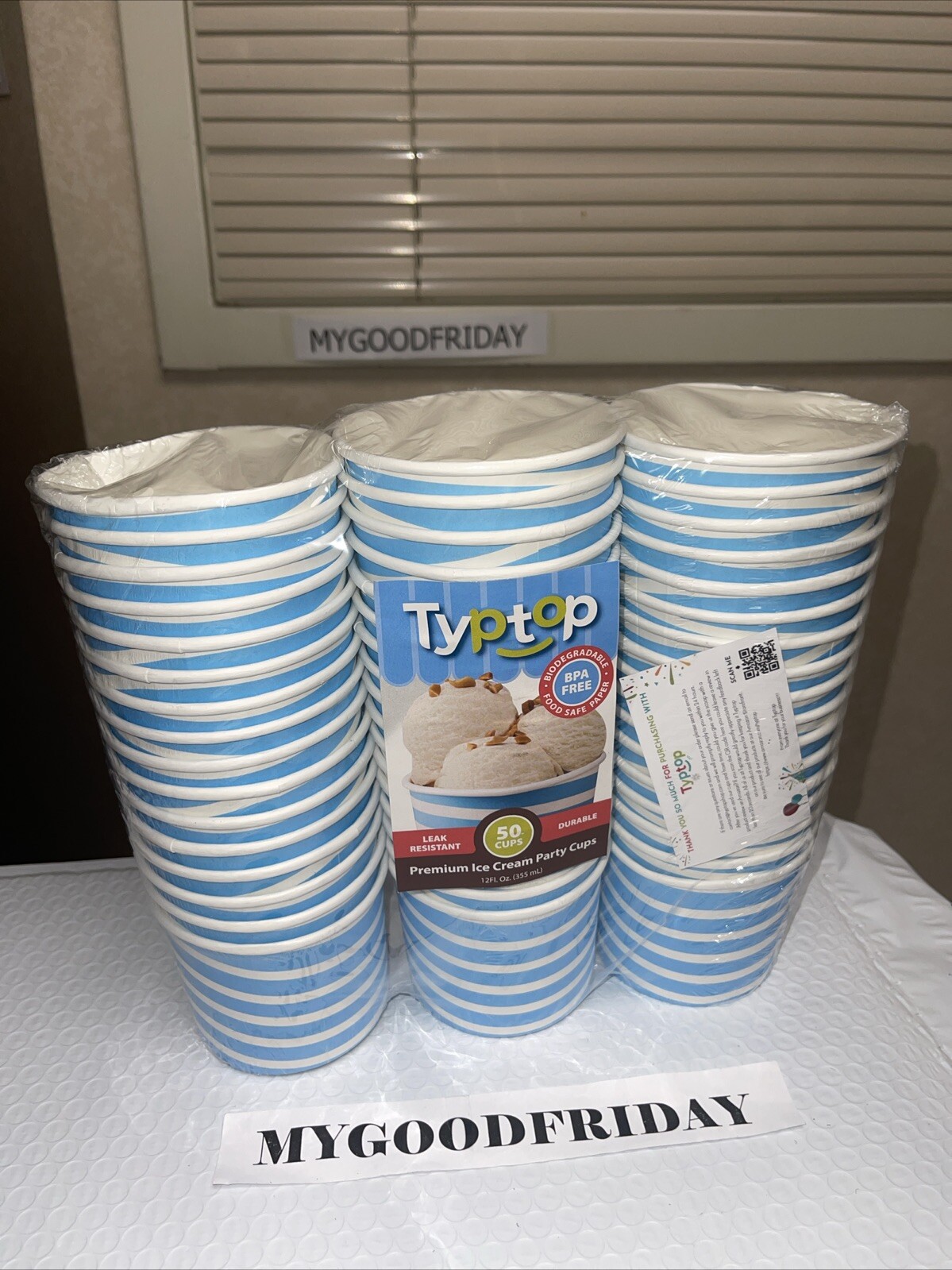 Ice Cream Bar and Snack 50 Disposable Ice Cream Cups Perfect for Parties 355ml