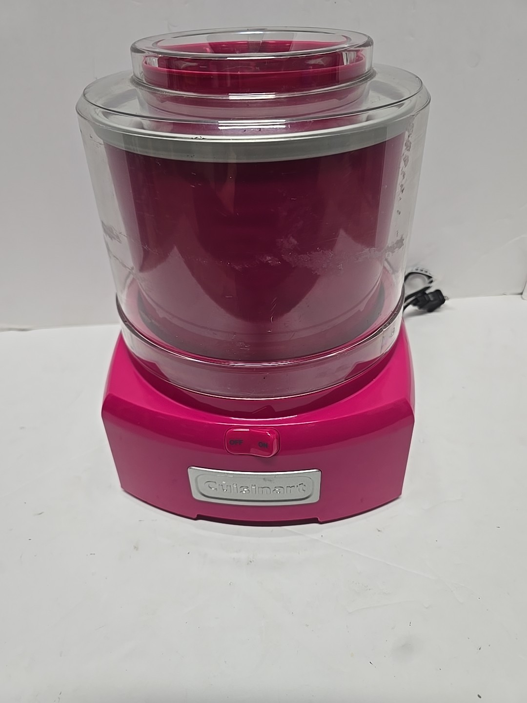 Cuisinart ICE-21 Frozen Yogurt Ice Cream Sorbet Maker Hot Pink 1.5 Quart