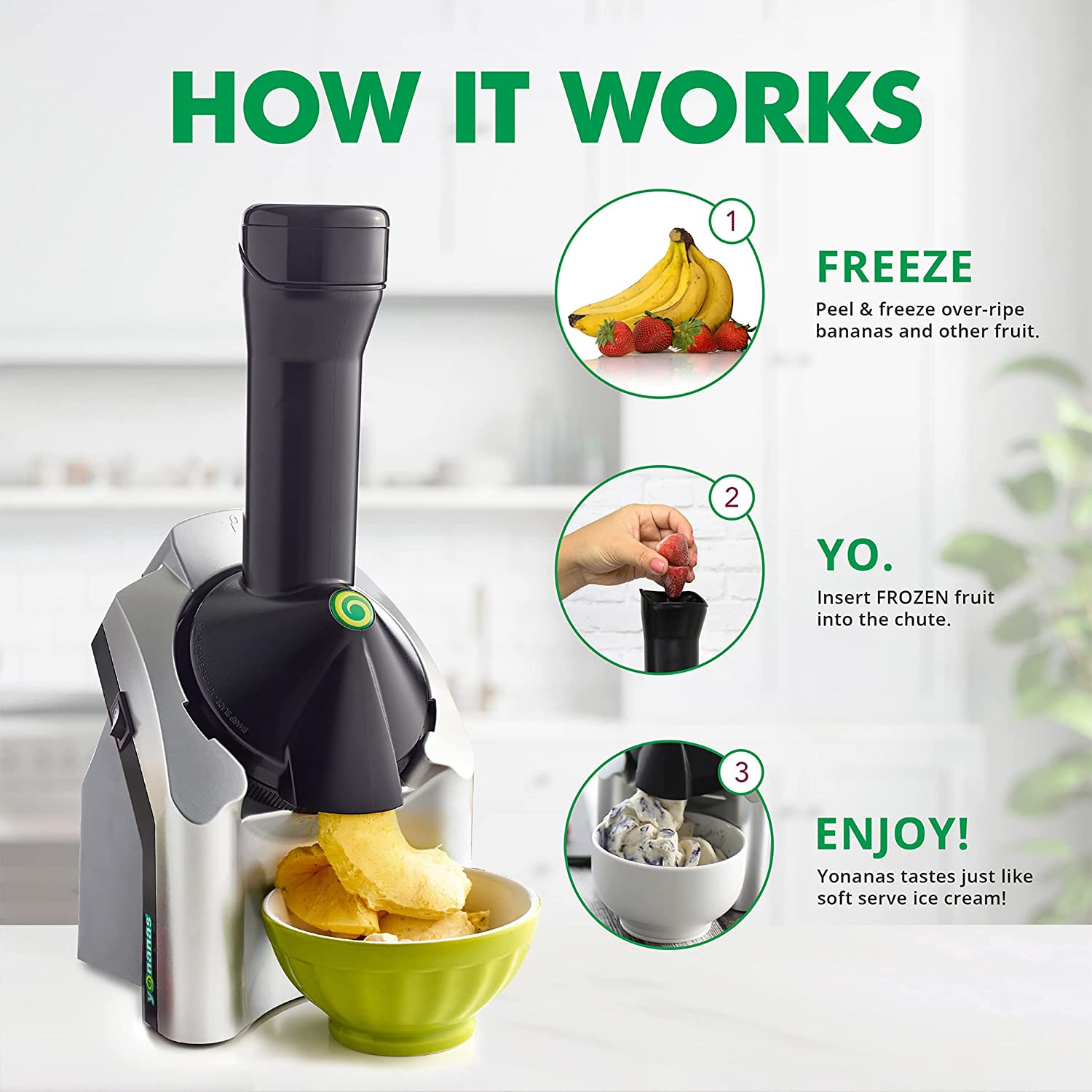 Classic Frozen Fruit Soft Serve Maker for Healthy Vegan and Dairy-Free Treats, 2