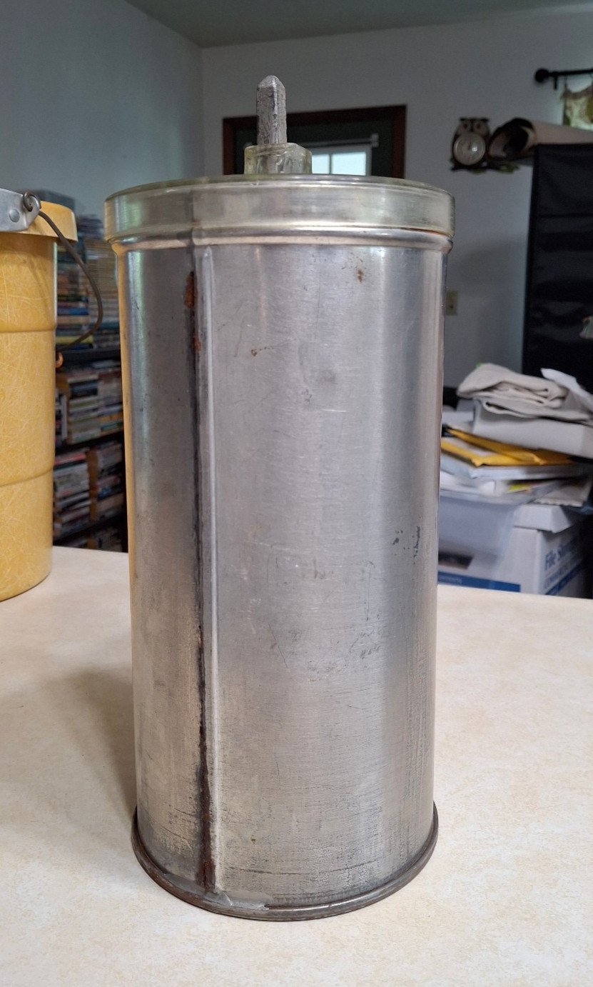 Vintage Sears Tuffy Manual Ice Cream Freezer Maker Hand Crank 4 Qt Yellow w Book
