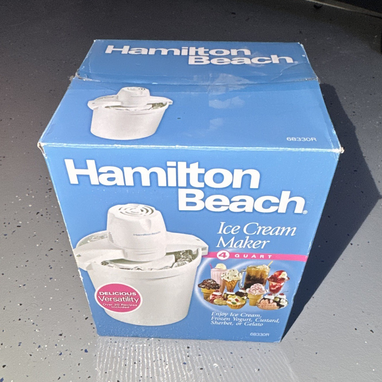 Hamilton Beach 68330R 4 Qt Automatic Electric Ice Cream Maker, White