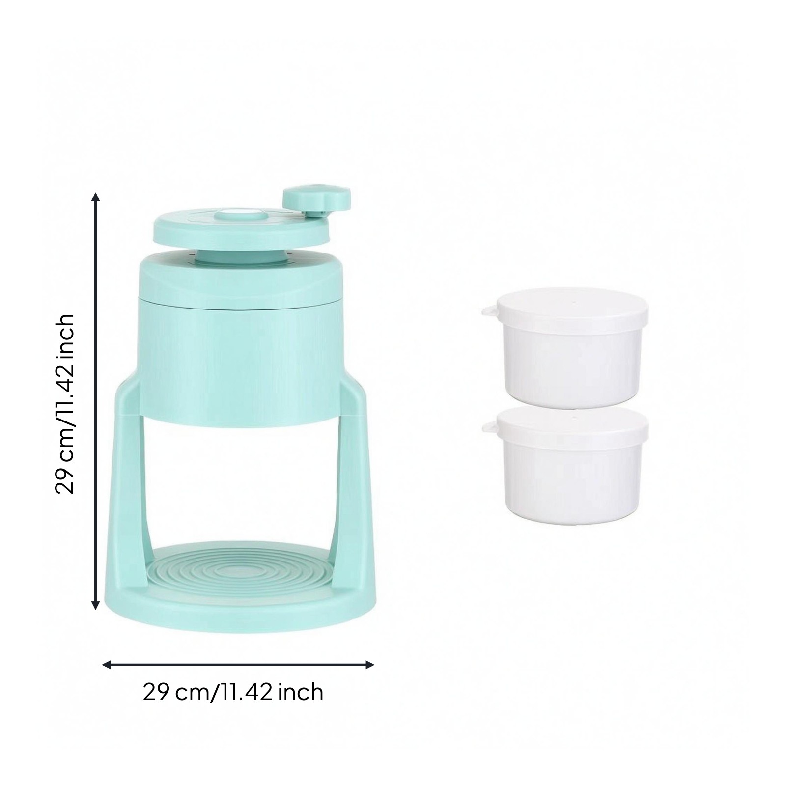 Hand-Crank Ice Crusher Stainless Steel Blade Manual Ice Crusher Non-Electric