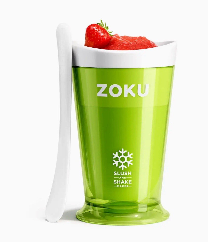 Zoku Slush and Shake Maker Compact Make and Serve Cup with Freezer Core Green