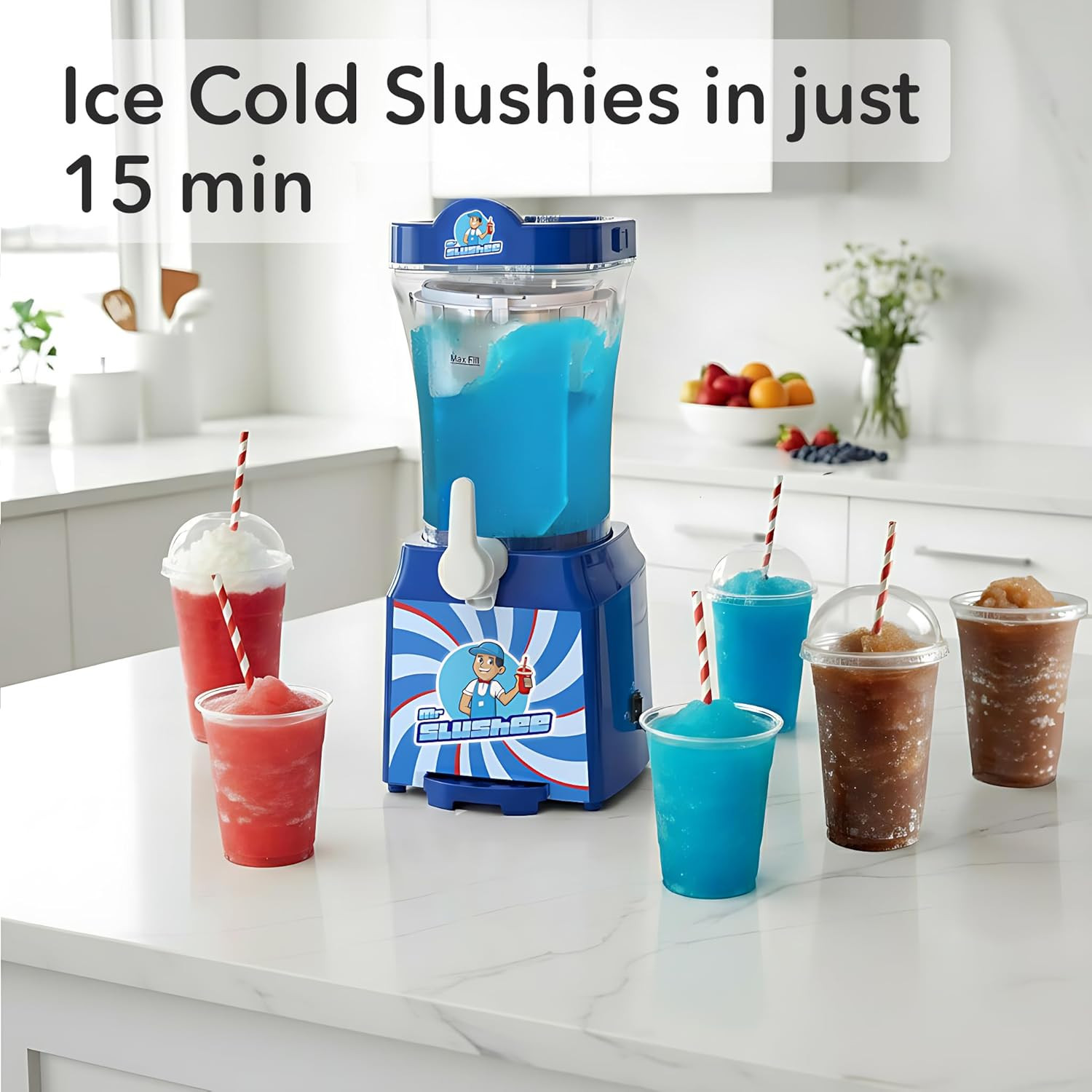 Slushie Machine for Home, New and Improved Countertop Slushy Maker for Kitchen,
