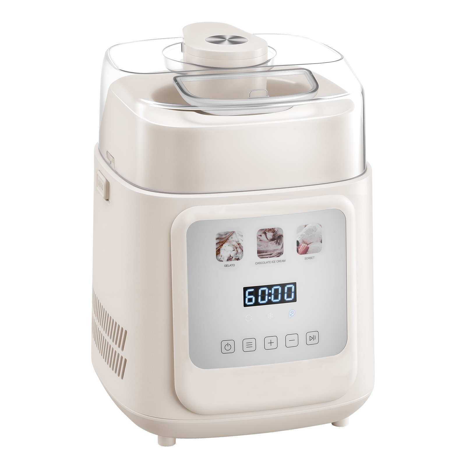 Uimoso 1 Quart Ice Cream Machine Maker with Compressor No Pre-Freezing Needed
