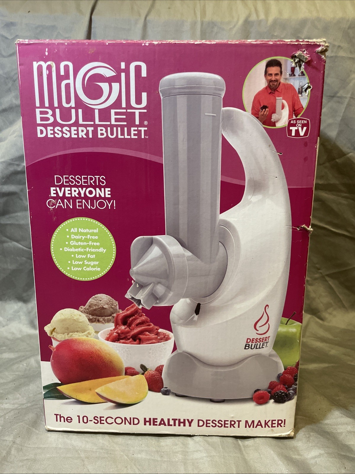 Magic Bullet Dessert Bullet 10 Second Healthy Dessert Maker NOS Complete VTG